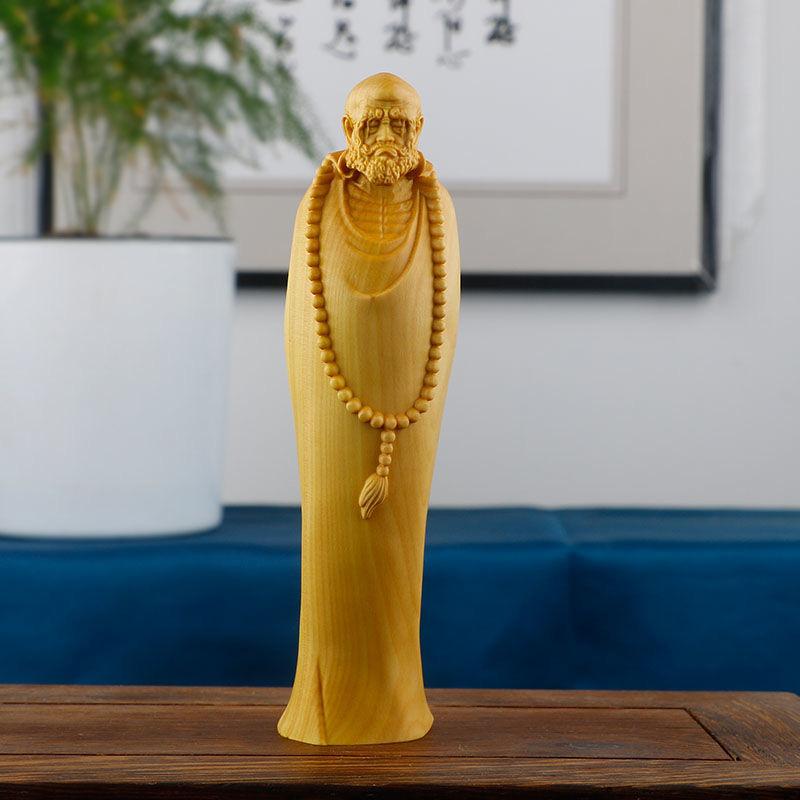 楽天市場】置物 黄楊木 悟道 達磨 木製彫刻 立ち姿 卓上 デスクトップ