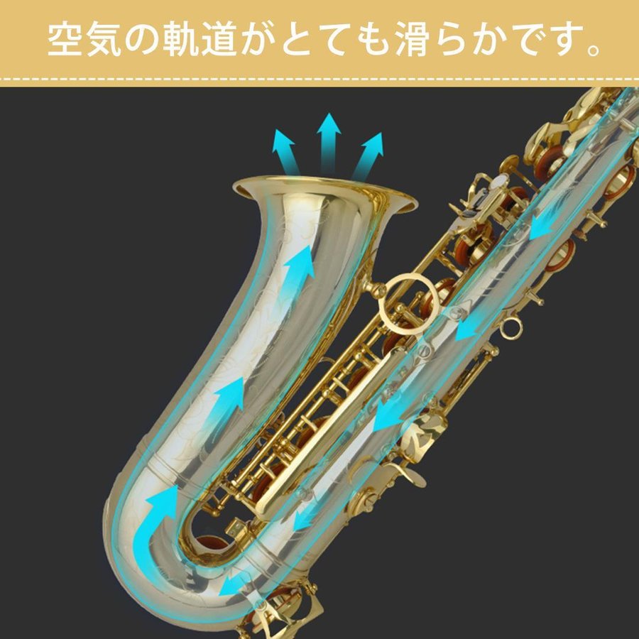楽天市場】アルトサックス 初心者セット E Saxophone ゴールドラッカー