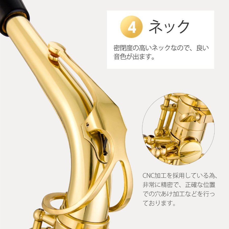 楽天市場】アルトサックス 初心者セット E Saxophone ゴールドラッカー
