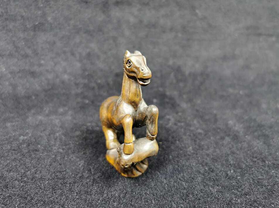 楽天市場】舞龍堂 根付 馬 縁起物 干支 柘植 天然木 十二支木彫り