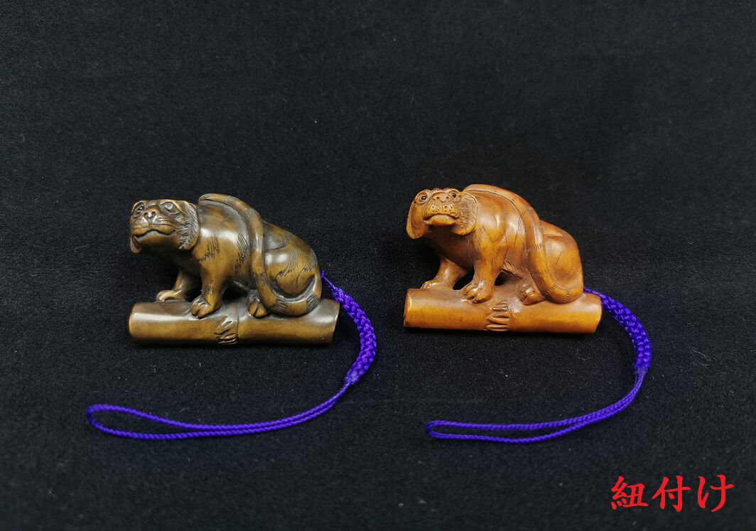 楽天市場】舞龍堂 根付 虎 寅 縁起物 干支 柘植 天然木 十二支木彫り