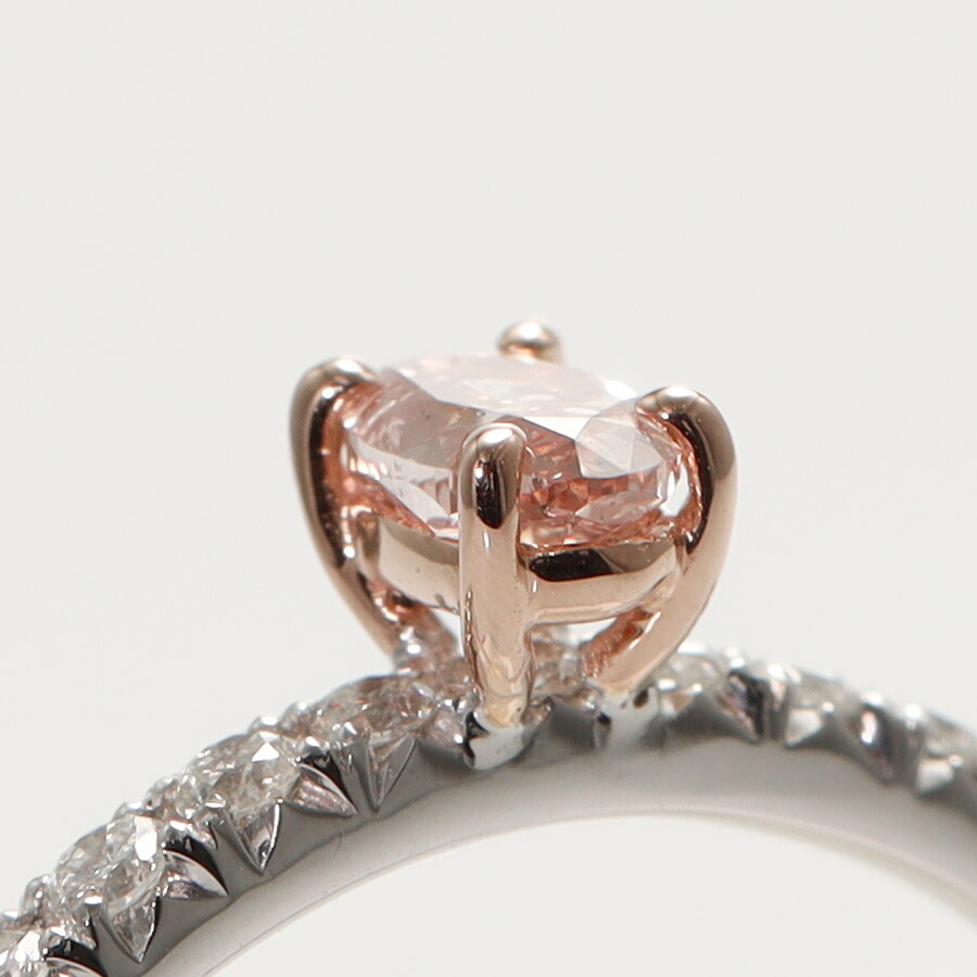 楽天市場】天然 ピンクダイヤモンド リング 0.2カラット Fancy Orangy