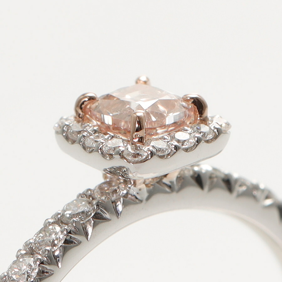 楽天市場】天然 ピンクダイヤモンド リング 0.2カラット Fancy Orangy