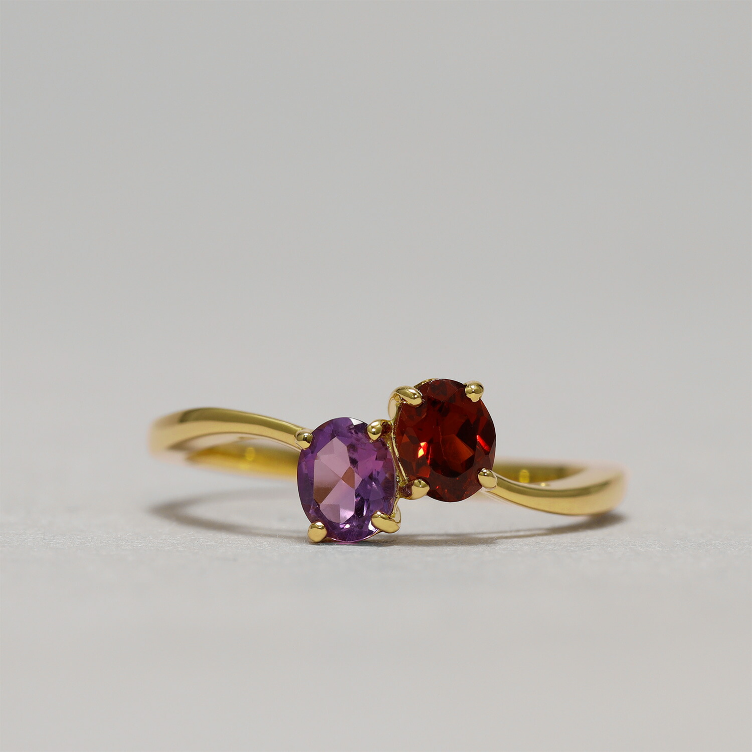 楽天市場】【SS限定 10％OFF！】 アメシスト ガーネット リング 18金