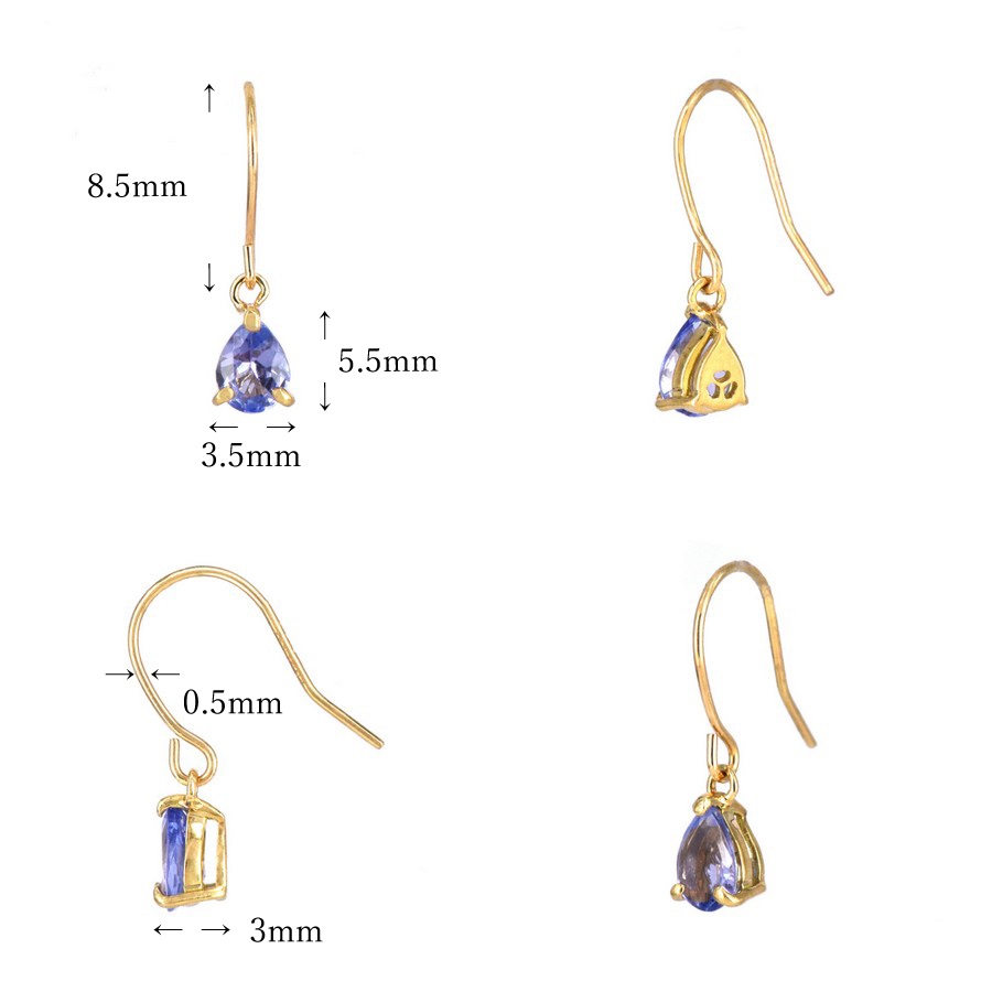 for おうがっちょ様】タンザナイト＆ゾイサイト ピアス2点 14kgf 14KGF