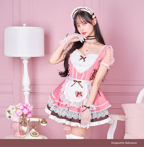 楽天市場】[正規品]【即納】コスプレ メイド ウエイトレス ハート