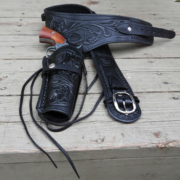 楽天市場】Bull Creek ウエスタン ガンベルト＆ホルスター 型押し 38