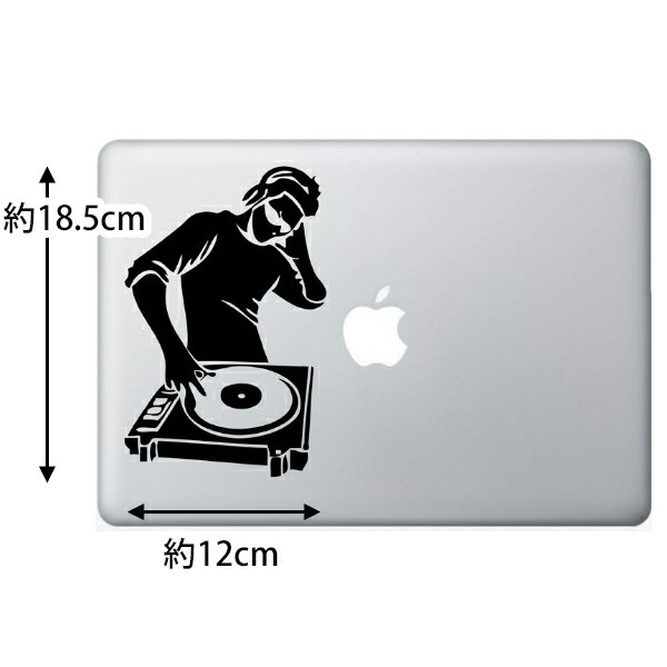 楽天市場】ステッカー DJ シルエット 切り抜き デカール ブラック 約