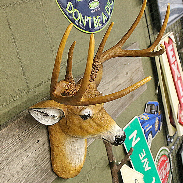 楽天市場】【在庫あり 即納】鹿 ウォールハンギング オブジェ