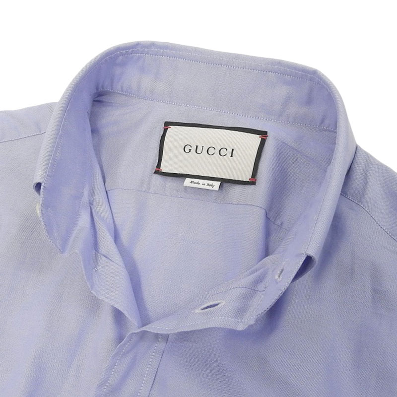 楽天市場】GUCCI グッチ コットン 長袖シャツ 無地 メンズ ライト