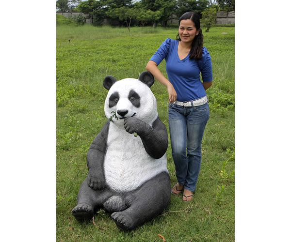 楽天市場】FRPアニマルオブジェ パンダ Eating Panda リアル 実物大