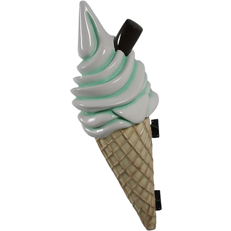 楽天市場】ソフトクリーム 壁掛け チョコスティック付 ミント FRP