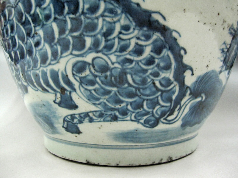 楽天市場】景徳鎮 染付麒麟文壺 高さ約23.5cm 中国美術 陶磁器 希少