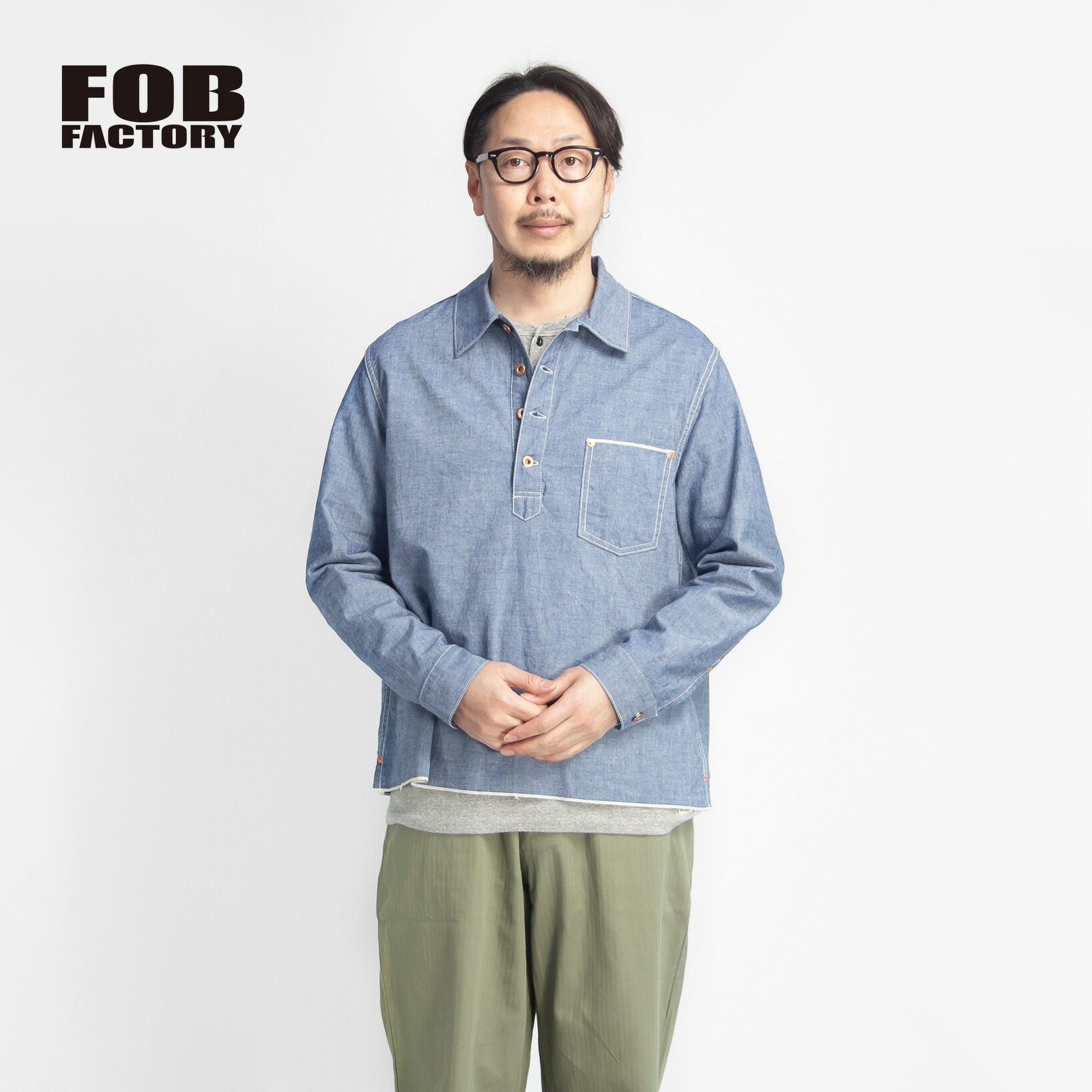 楽天市場】FOB FACTORY FOBファクトリー セルビッチシャンブレー プル