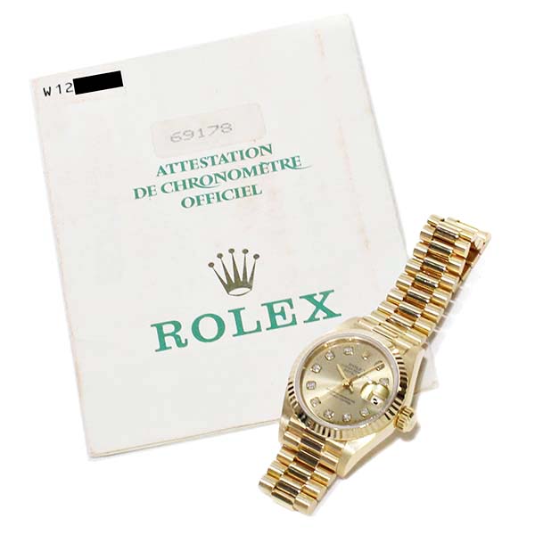 楽天市場】ロレックス ROLEX デイトジャスト 69178G 10Pダイヤモンド
