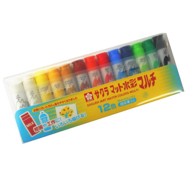 楽天市場】サクラ マット水彩マルチえのぐ 12色13本 色んな物に描ける