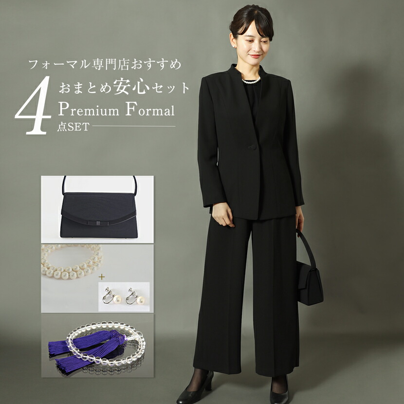 楽天市場】喪服 レディース プレミアムフォーマルセット ブラック