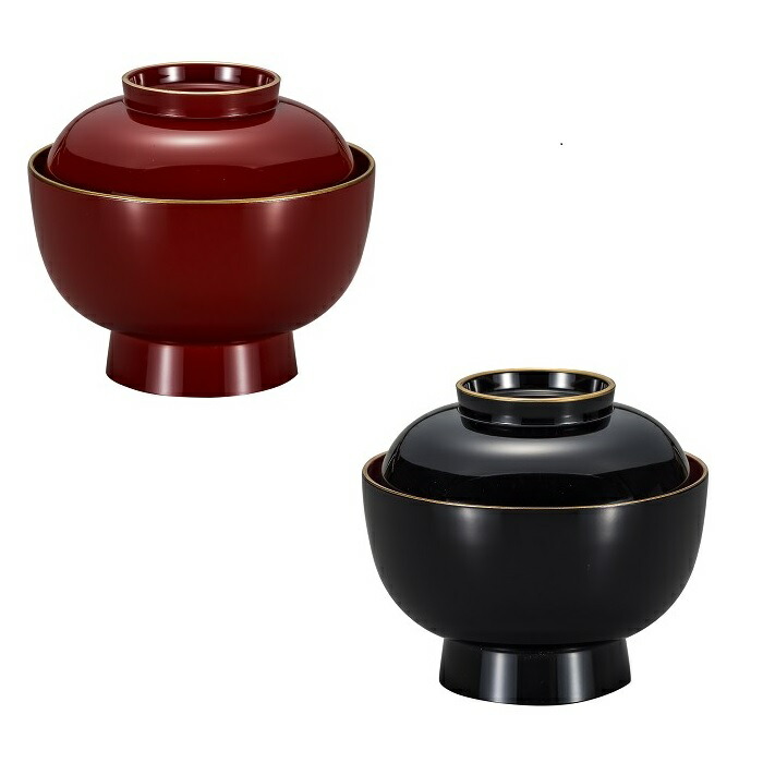 楽天市場】雑煮椀 大名 渕金 朱/黒山中漆器 山中塗 お正月 お雑煮 煮物