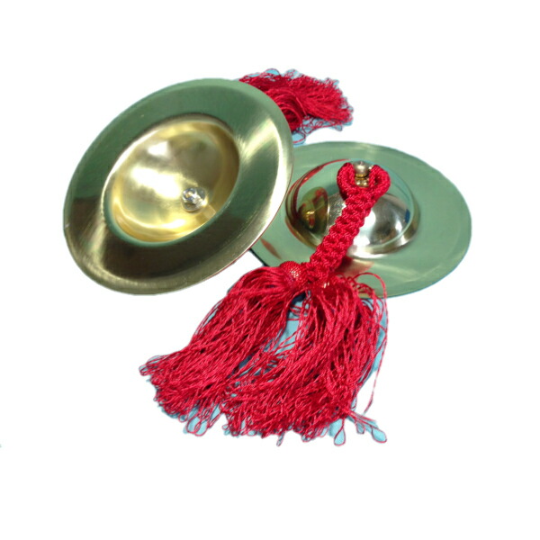 楽天市場】手振鉦（チャッパ）手振鐘4寸赤房／金房付きサイズ 手振鉦