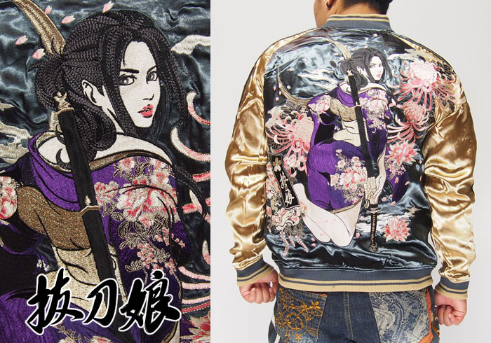 楽天市場】抜刀娘[ﾊﾞｯﾄｳﾑｽﾒ] 絡繰魂 穂乃花 十六夜 刺繍 リバーシブル