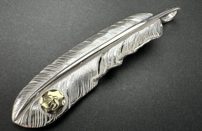 楽天市場】ゴローズ goro's 新品 メタル付き特大フェザー (左