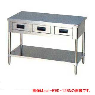 楽天市場】マルゼン 作業台 調理台引出スノコ板付 三面R W1500×D750