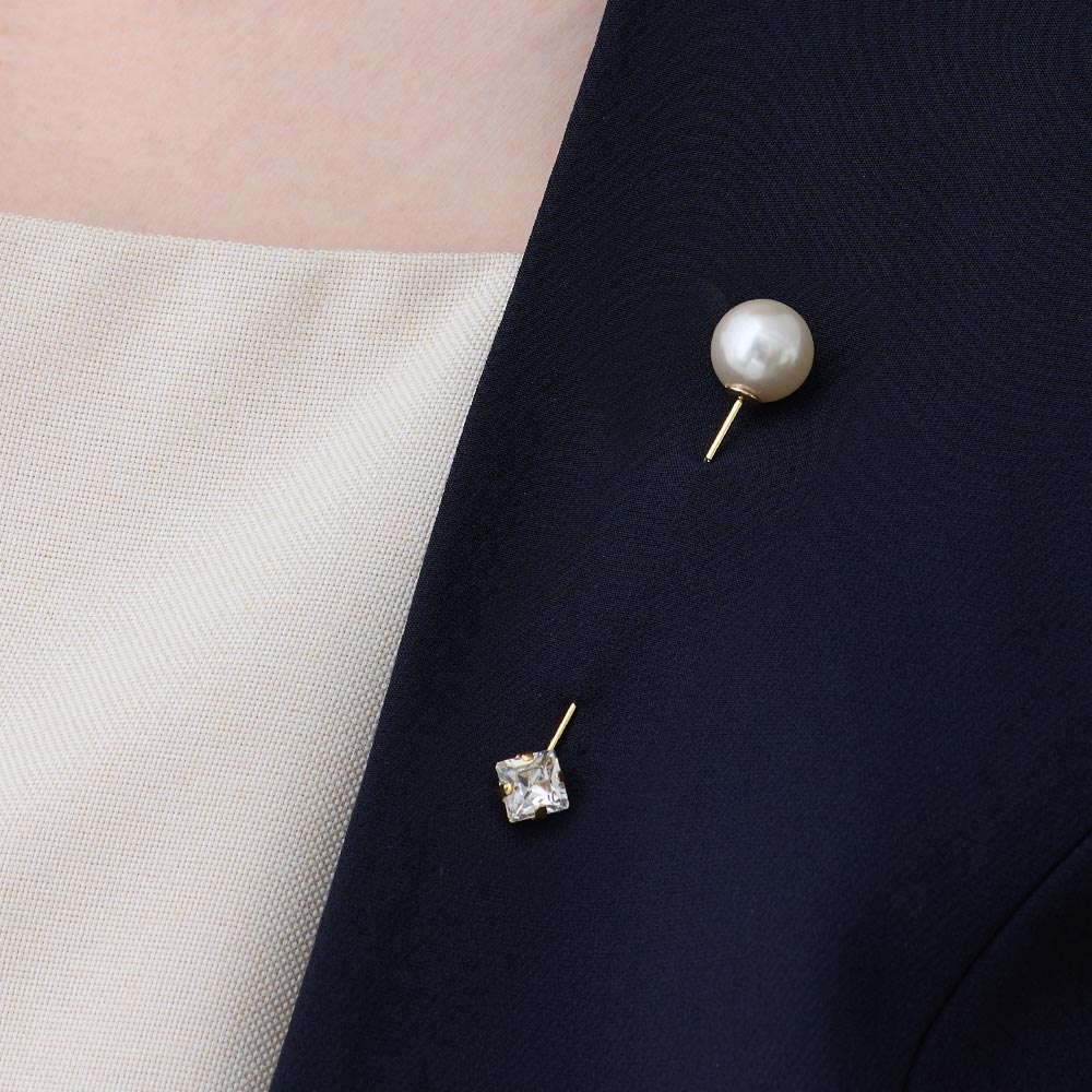 楽天市場】【スーパーセール！】 ブローチ パール ピン 日本製 K18GP