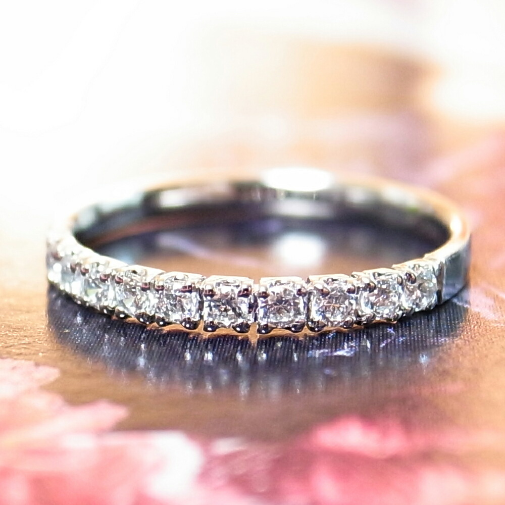 楽天市場】【超特価】天然ダイヤモンド 10石 ハーフエタニティリング