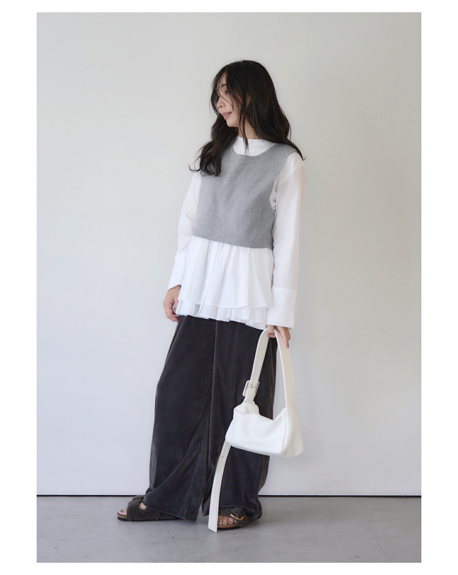 楽天市場】SHIORI×MERI ニットベスト＆フレアーブラウス : MERI