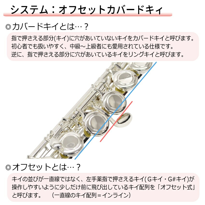 楽天市場】初心者向け フルート セット FL-300S / 銀製品変色防止繊維