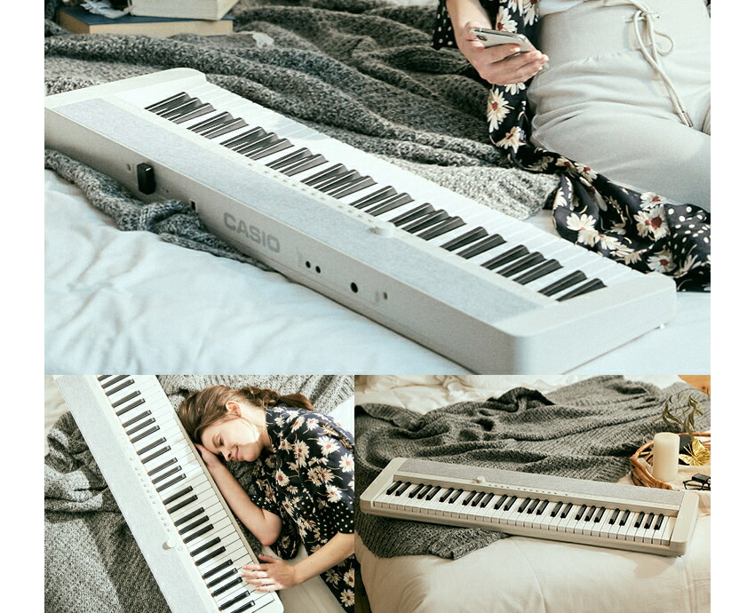 楽天市場】カシオ61鍵盤キーボード CT-S1 白 スタンドや2種類のケース