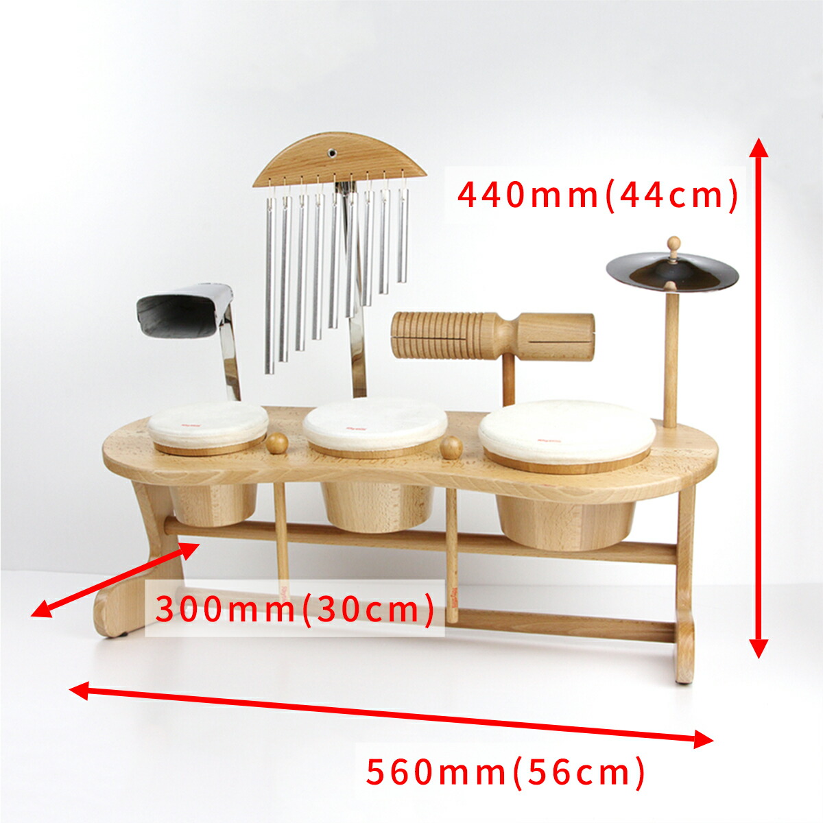 楽天市場】オリジナルドラムセット 子ども用 木製/本革 RP-1500/DS/EC