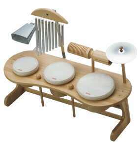 楽天市場】オリジナルドラムセット 子ども用 木製/本革 RP-1500/DS/EC