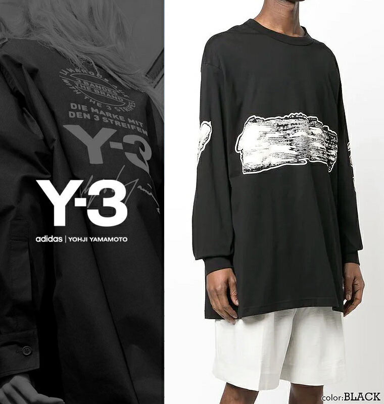 楽天市場】Y-3 ワイスリーグラフィックロングスリーブTシャツy3/m