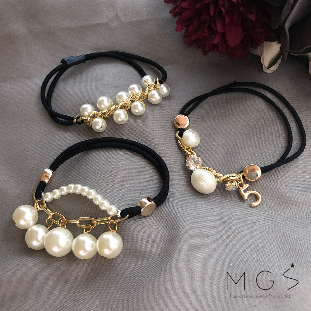 楽天市場】【メール便送料無料】パールアレンジゴム パール ライン