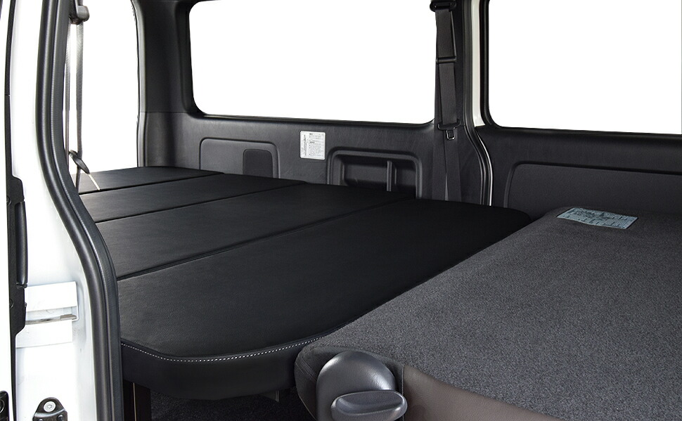 楽天市場】ハイエース S-GL m.flat ベッドキットレザー ブラック