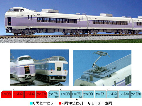 楽天市場】E351系スーパーあずさ 8両基本セット【KATO・10-358】「鉄道