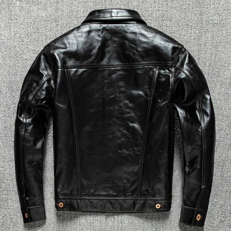 楽天市場】秋冬 レザージャケット 茶芯 馬革本革 革ジャン ホース