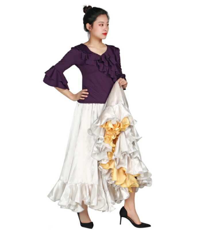 楽天市場】ラテンダンス トップス 社交ダンス 衣装 フラメンコ