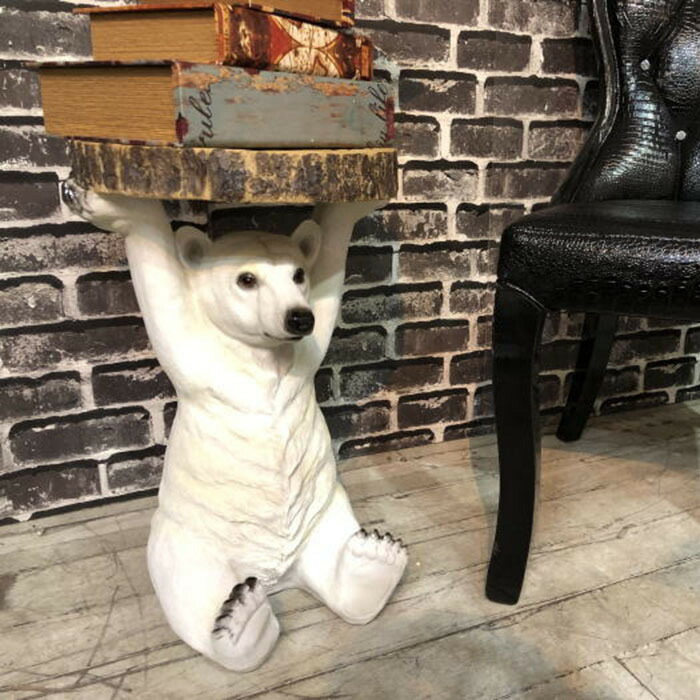 楽天市場】アニマルサイドテーブル シロクマ ポーラーベア ナイト