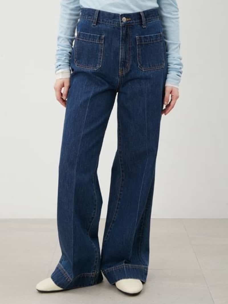 楽天市場】パッチポケットデザインシガレットデニム Mila Owen ミラ