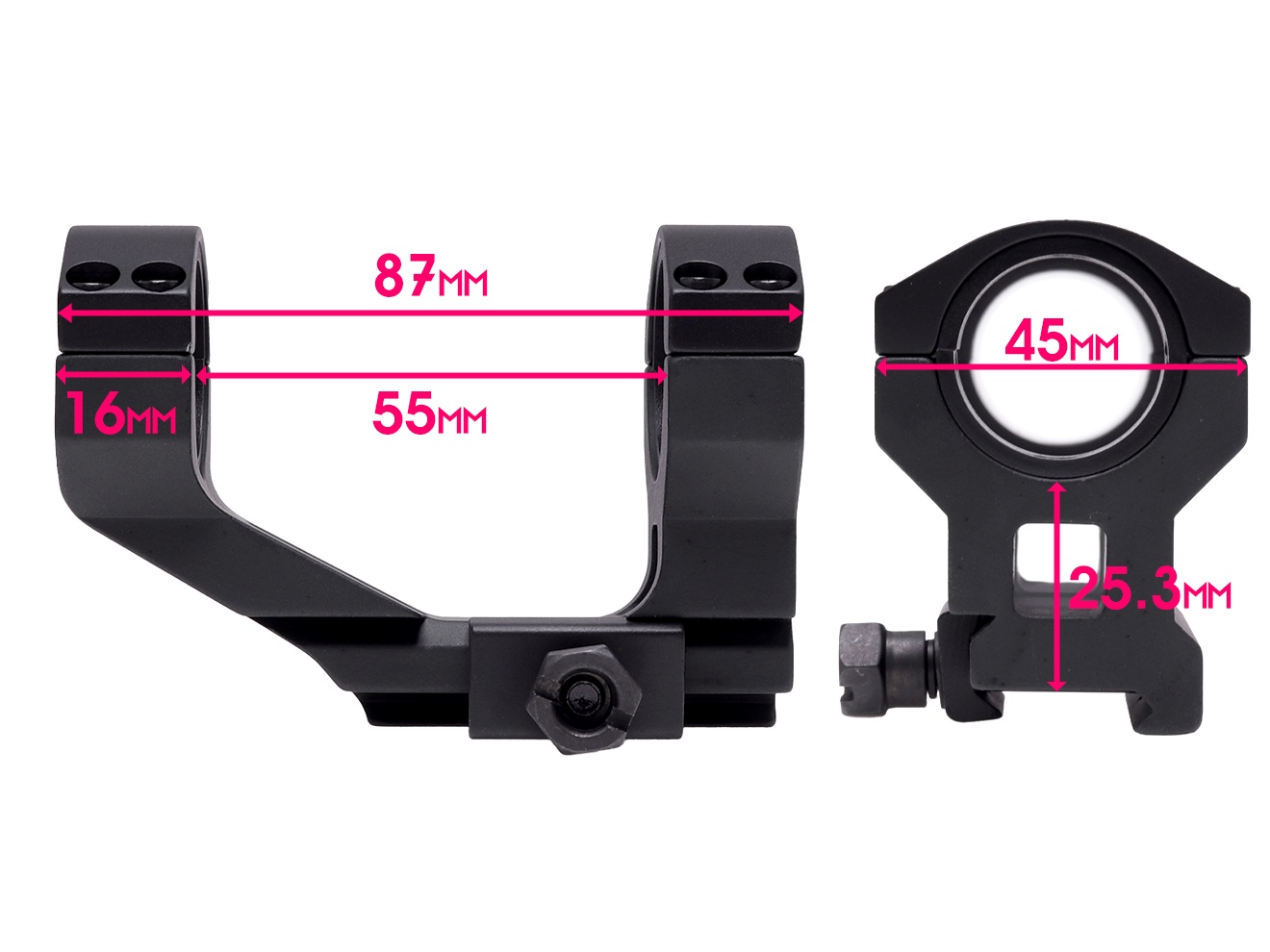楽天市場】NOVEL ARMS ワンピース ハイマウント 1インチ/30mm 両対応