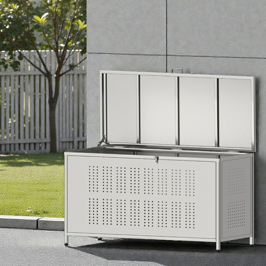 楽天市場】ゴミ保管庫 ゴミ箱 ステンレス 屋外 ダストボックス 大容量