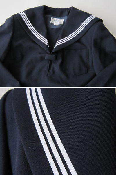 楽天市場】【B体】セーラー服上衣 紺 衿・カフス3本ライン KANKO