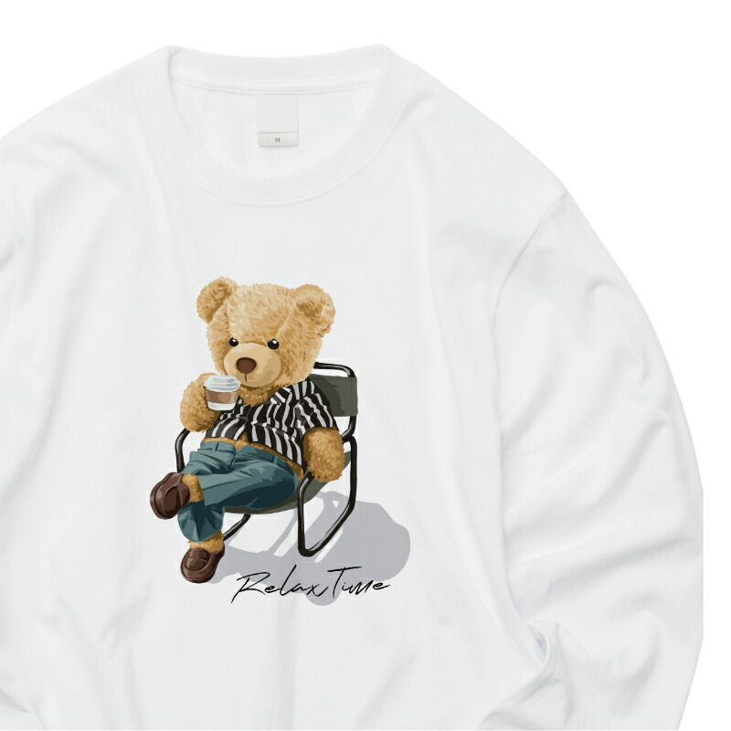 楽天市場】[名入れOK]クマのロンT 長袖Tシャツ ロングスリーブ 熊