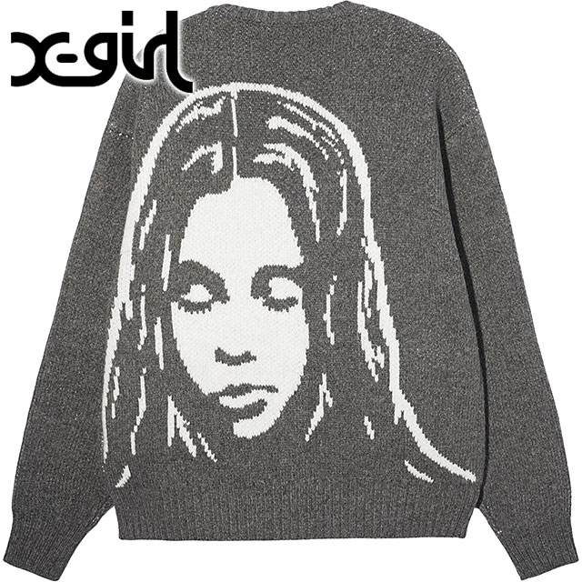 楽天市場】エックスガール X-girl フェイスニットカーディガン