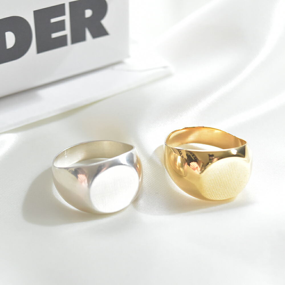 楽天市場】JIL SANDER 指輪 リング メンズ シルバー ゴールド フラット