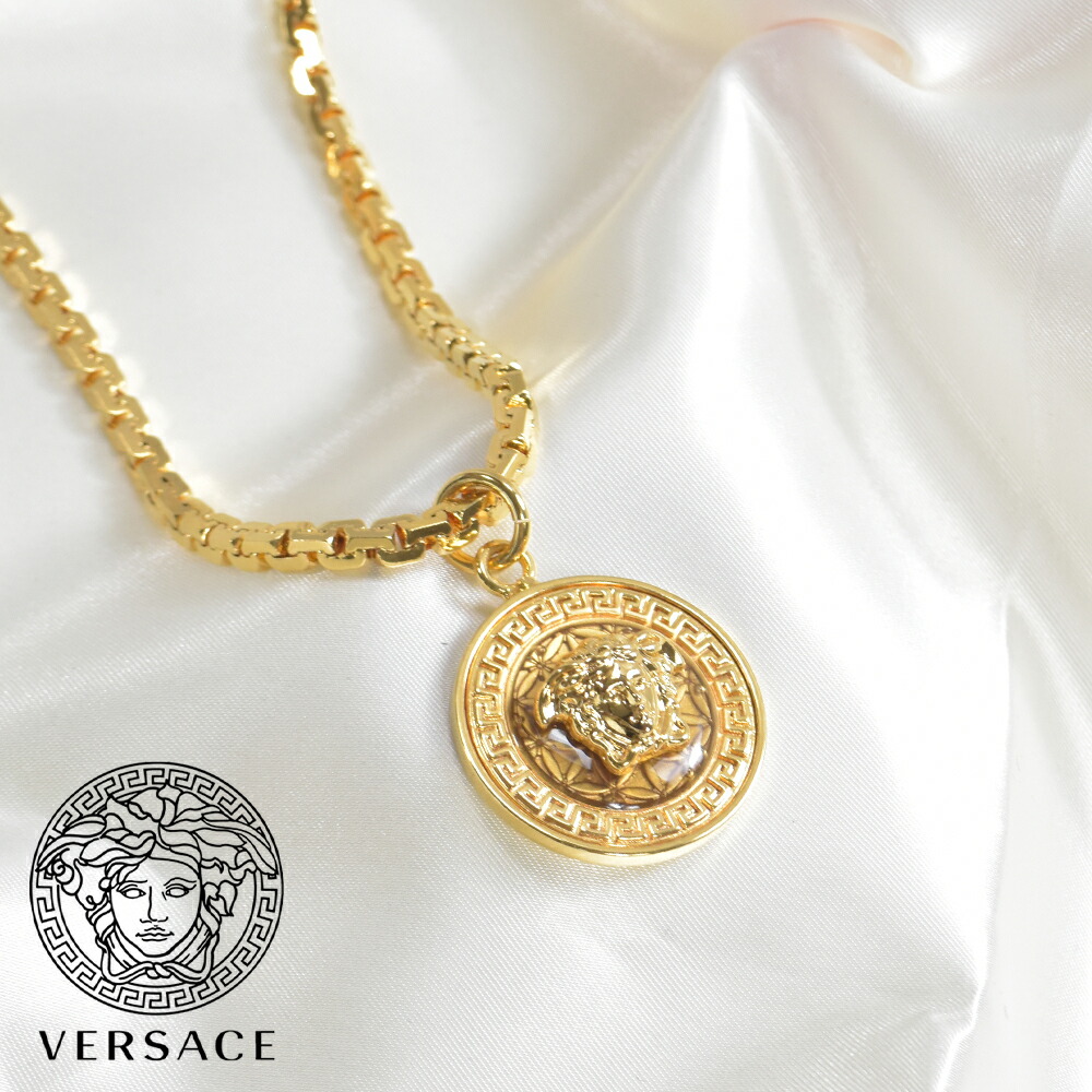 楽天市場】ヴェルサーチ ネックレス メデューサ ミニメダリオン グレカ