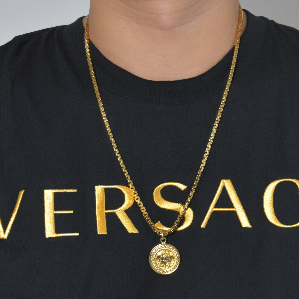 楽天市場】ヴェルサーチ ネックレス メデューサ ミニメダリオン グレカ