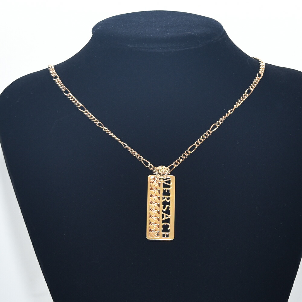 楽天市場】VERSACE ネックレス ゴールド ロゴ チェーン メンズ
